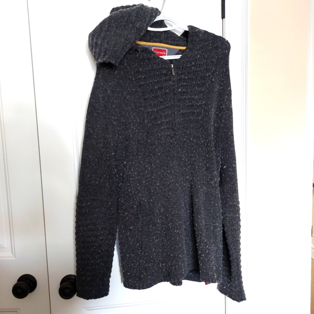 Tommy Hilfiger - Men's Wool Quarter-Zip Hoody